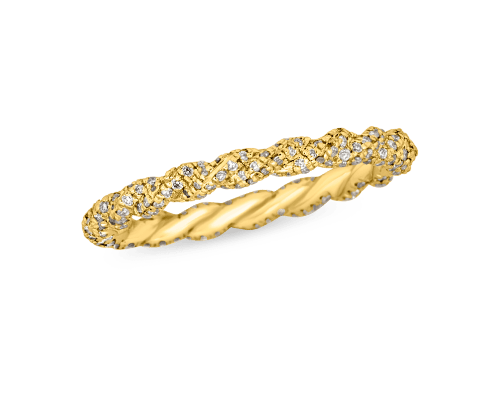 Braided Pave Eternity Band